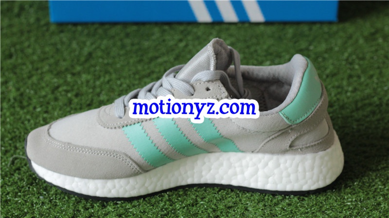 Real Boost Adidas Iniki Runner Green Grey BB2747